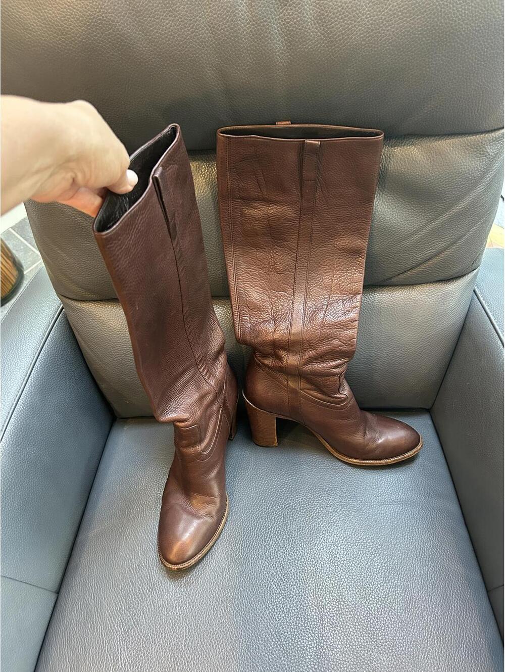 GUCCI Boots Made in Italy GG Logo Women's Size 39.5